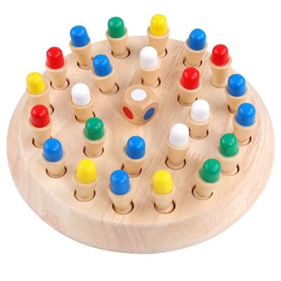 5.5cm Wooden Montessori Baby Toys Memory Matchstick Chess Game