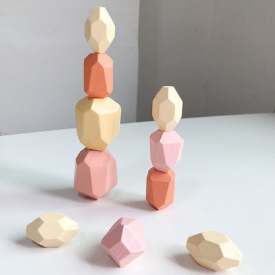 Nordische 4cm Architektur-hölzerne Bausteine der Kindentsteinen das Stapeln des Spiel-Spielzeugs