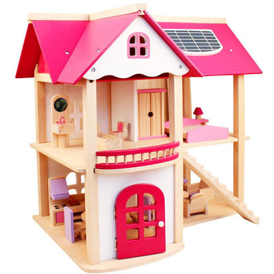 Natürliche 37.5cm Diy hölzerne Puppenhaus-Möbel hölzerner Toy House Furniture
