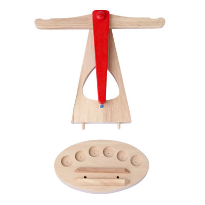 Wiegen 10CM der hölzernen Balancen-Skala Toy Montessori Balance Scale