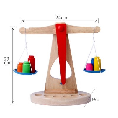 Wiegen 10CM der hölzernen Balancen-Skala Toy Montessori Balance Scale