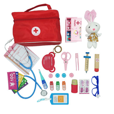 Hölzerne Miniaturküche Doktor-17cm eingestellt, Spiel vorzutäuschen