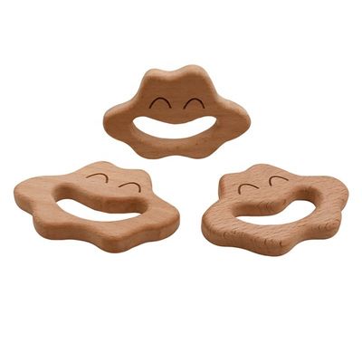Medizinisches 5.5cm Silikon-Holz Teether hölzerne Doktoren Set