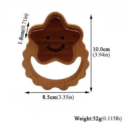 Medizinisches 5.5cm Silikon-Holz Teether hölzerne Doktoren Set