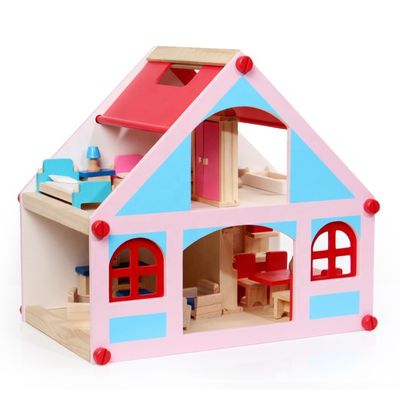Puppenhaus-Spielwaren-Möbel der Villa38cm hölzerne gefärbt
