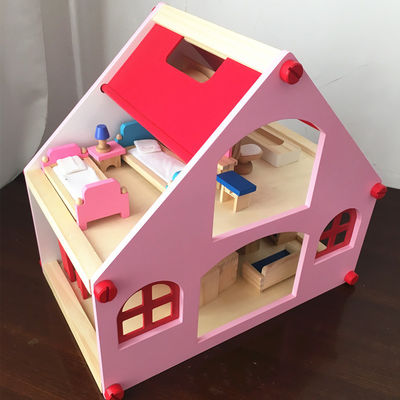 Puppenhaus-Spielwaren-Möbel der Villa38cm hölzerne gefärbt