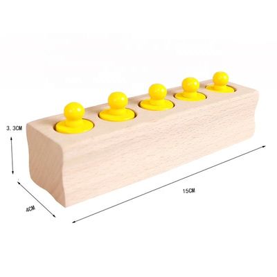 3cm sensorischer Zylinderblock-Vorschule Zylinder-Sockel Montessori Knobbed