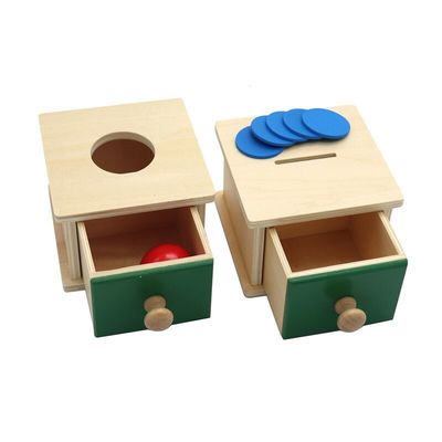 12cm sensorisches hölzernes Montessori Baby spielt Montessori-Fach-Kasten farbiges Buchenholz