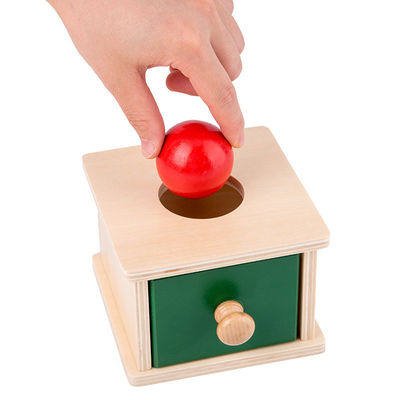 12cm sensorisches hölzernes Montessori Baby spielt Montessori-Fach-Kasten farbiges Buchenholz
