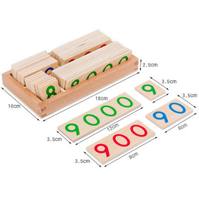 3.5cm hölzerne Zahlen verwirren die Zählung von Karten-Mathe-Lehrmitteln für Kleinkinder