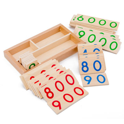 3.5cm hölzerne Zahlen verwirren die Zählung von Karten-Mathe-Lehrmitteln für Kleinkinder