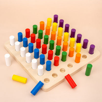 Pädagogisches hölzernes Montessori Baby ISO9001 spielt hölzernes Gedächtnis Matchstick-Schach
