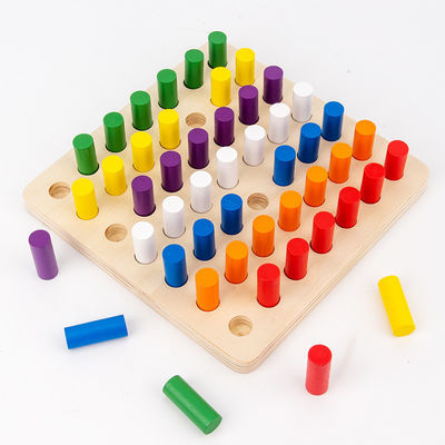 Pädagogisches hölzernes Montessori Baby ISO9001 spielt hölzernes Gedächtnis Matchstick-Schach
