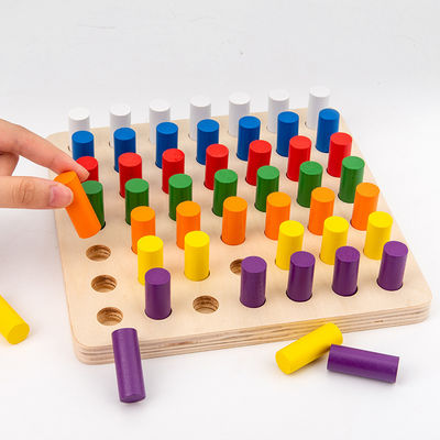 Pädagogisches hölzernes Montessori Baby ISO9001 spielt hölzernes Gedächtnis Matchstick-Schach
