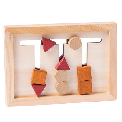 2cm hölzernes Montessori Baby-Spielwaren-Mathe-geometrisches Vorschullernenspiel