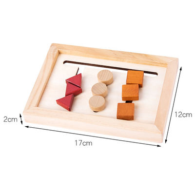 2cm hölzernes Montessori Baby-Spielwaren-Mathe-geometrisches Vorschullernenspiel