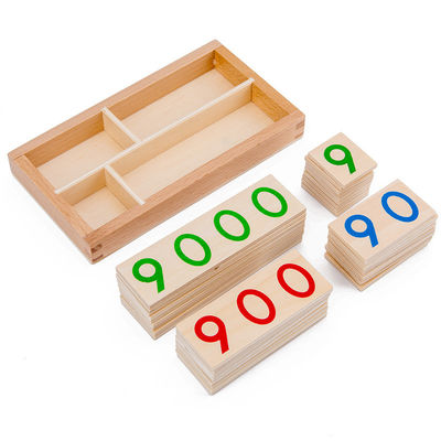 Puzzlespiel-Zahl-Karte Montessori 6.5cm hölzerne zusammenpassende