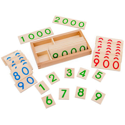 Puzzlespiel-Zahl-Karte Montessori 6.5cm hölzerne zusammenpassende