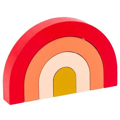 Gebäude-hölzerner Regenbogen-Stapler-hölzerner stapelnder Regenbogen-Pastell 3D Jenga