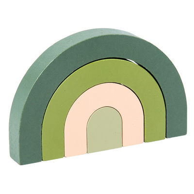 Gebäude-hölzerner Regenbogen-Stapler-hölzerner stapelnder Regenbogen-Pastell 3D Jenga
