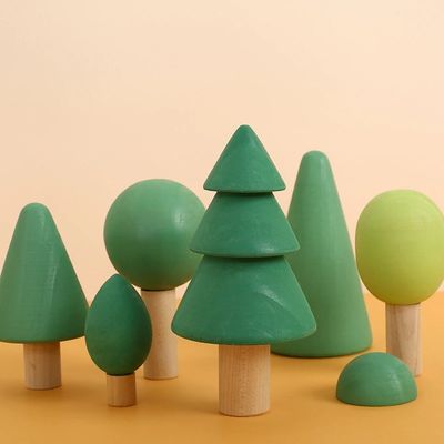 Giftige Holzklötze des Regenbogen-7cm Forest Trees Wooden Tree Blocks nicht