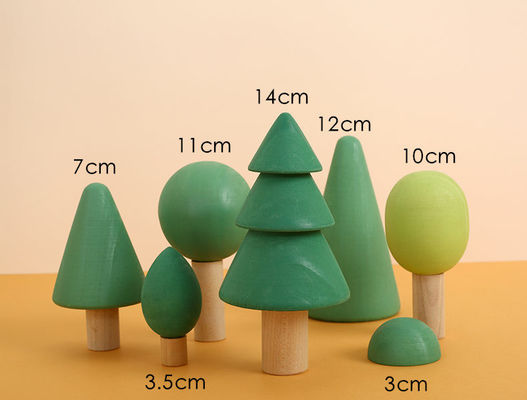 Giftige Holzklötze des Regenbogen-7cm Forest Trees Wooden Tree Blocks nicht