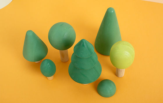 Giftige Holzklötze des Regenbogen-7cm Forest Trees Wooden Tree Blocks nicht