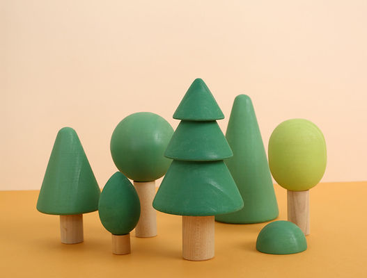 Giftige Holzklötze des Regenbogen-7cm Forest Trees Wooden Tree Blocks nicht