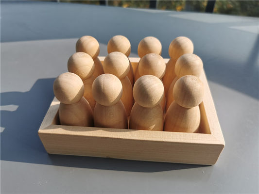 Hölzerner Regenbogen-Stapler-hölzernes Memorystick-Spiel Art Pegdoll