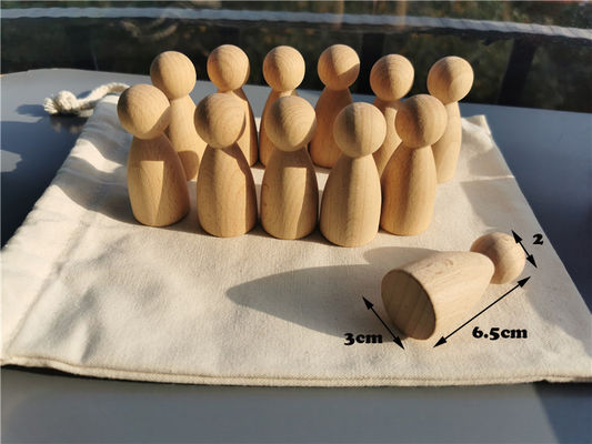Hölzerner Regenbogen-Stapler-hölzernes Memorystick-Spiel Art Pegdoll