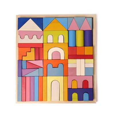 Kreativer fester 4.5cm großer Regenbogen, der Puzzlespiel-Tier stapelt