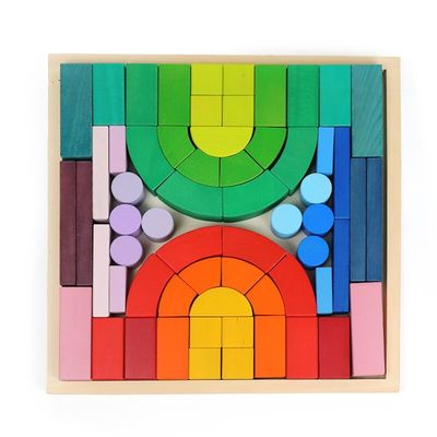 Kreativer fester 4.5cm großer Regenbogen, der Puzzlespiel-Tier stapelt