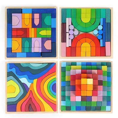 Kreativer fester 4.5cm großer Regenbogen, der Puzzlespiel-Tier stapelt