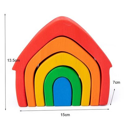 Hölzerner Felsen Coral Earth Wooden Blocks Toyss stellte balancierendes Block-Naturholz-Spielzeug ein