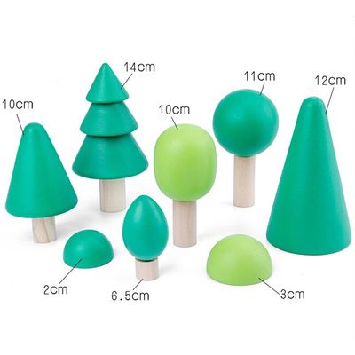 Hölzerner Felsen Coral Earth Wooden Blocks Toyss stellte balancierendes Block-Naturholz-Spielzeug ein