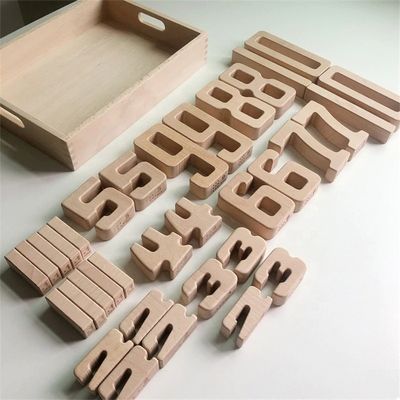 Pädagogische hölzerne Alphabet-und Zahl-Block-Mathe-Digital-Spielwaren ISO9001