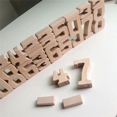 Pädagogische hölzerne Alphabet-und Zahl-Block-Mathe-Digital-Spielwaren ISO9001