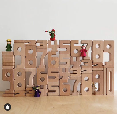 Pädagogische hölzerne Alphabet-und Zahl-Block-Mathe-Digital-Spielwaren ISO9001