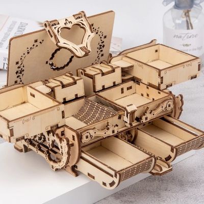 Mechanische hölzerne Puzzlespiel-hölzerne mechanische Puzzlespiele 3d der Persönlichkeits-3.94in