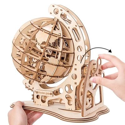 spielt unaufhörliches Puzzlespiel des Holzklotz-3D hölzernes mechanisches Modell