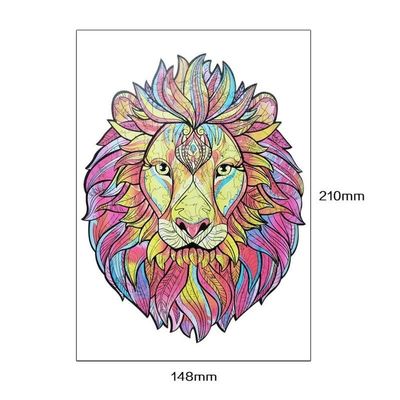 53g Lion Baby Building Blocks Wooden, der zackige tierische wechselwirkende Spiele stapelt