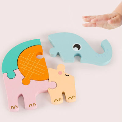 Balancen-Forest Wooden Block Puzzle Toyss des Baby-0.9cm hölzerne tierische Puzzlen