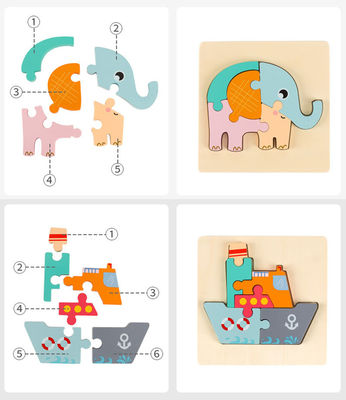 Balancen-Forest Wooden Block Puzzle Toyss des Baby-0.9cm hölzerne tierische Puzzlen