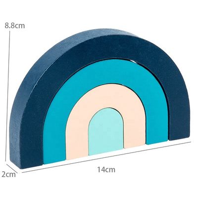 Brown 2cm Tätigkeits-Regenbogen-Block INS verwirrt nordischer hölzerner für Kleinkinder