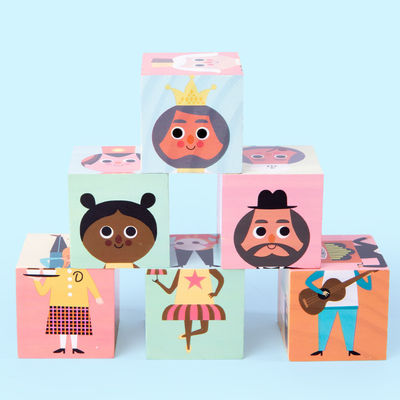 Puzzlespiel der Partikel-Kombinations-5cm blockiert hölzerne Spielwaren für Kleinkinder