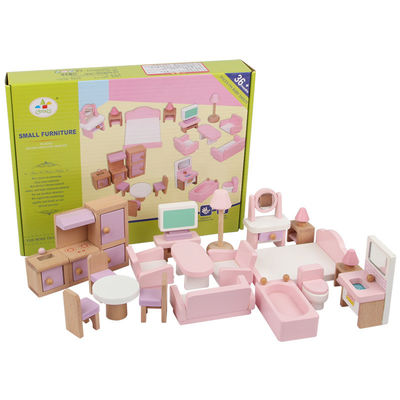 Klassische 10.5cm natürliche Mini Wooden Doll House Toys-Möbel