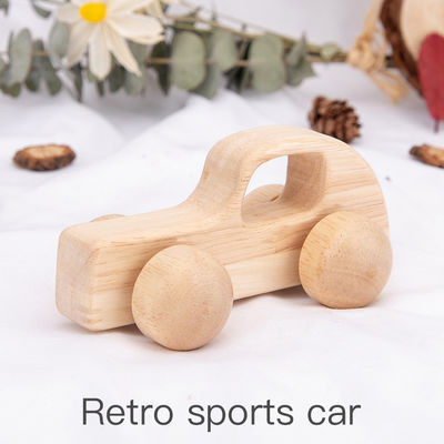 Buchen-Unisex-ISO9001 hölzernes Auto Toy Police Montessori