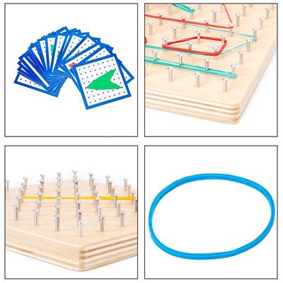 Bindungs-Nagel-hölzernes Mathe-Toy Math Wooden Blocks Montessoris der Kind15cm grafisches Brett