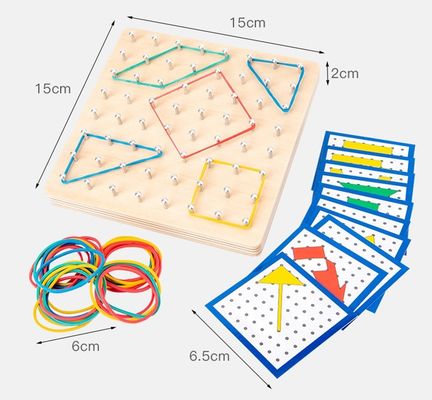 Bindungs-Nagel-hölzernes Mathe-Toy Math Wooden Blocks Montessoris der Kind15cm grafisches Brett