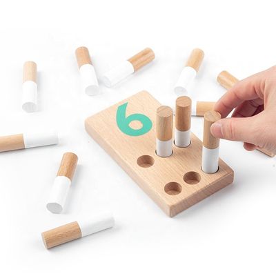 Laubsägen-hölzernes Zahl-Block-Spielwaren-Baby-pädagogische Spielwaren Digital 8cm